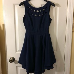 Lulus Navy fit and flare dress